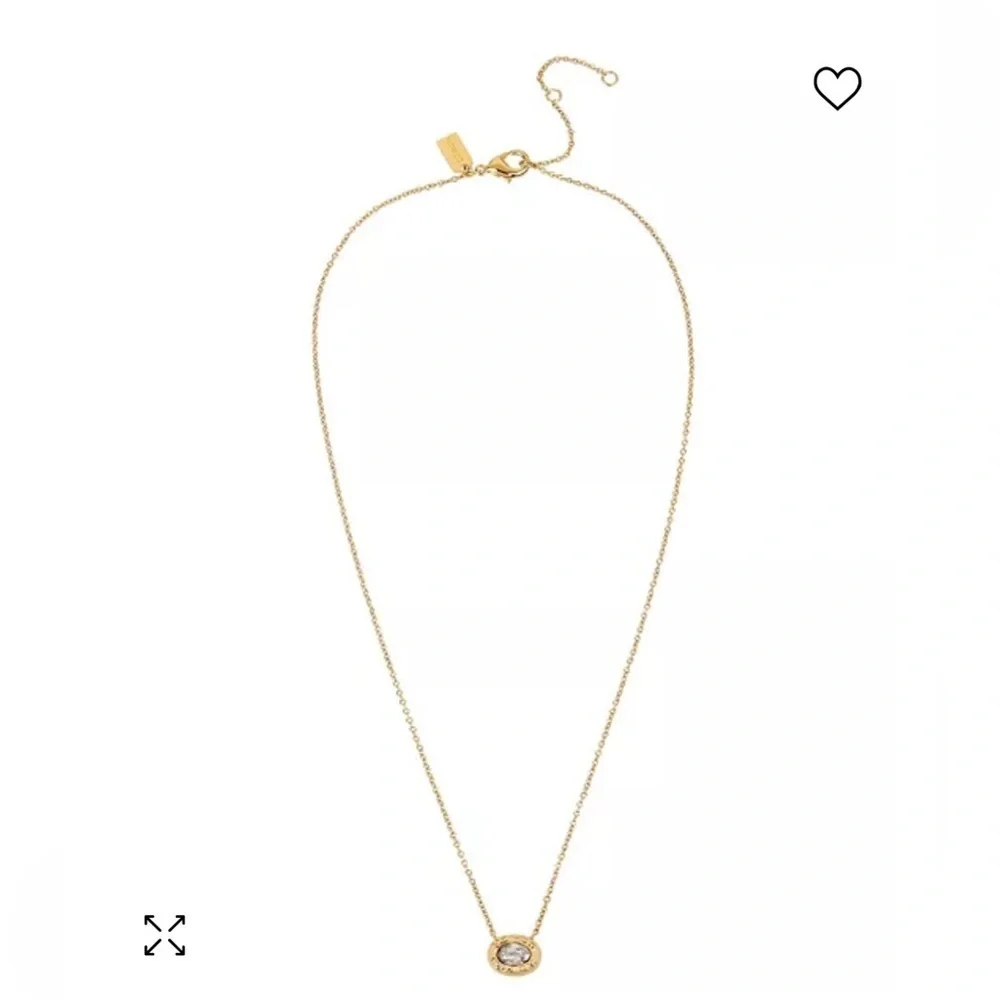 Coach Signature Crystal Stone Pendant Necklace